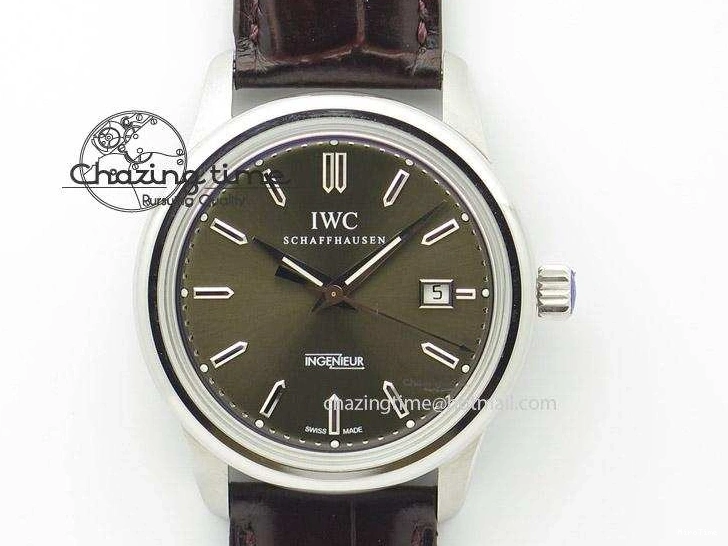 MIROTIME 0303 Affordable Ingeniuer St.Laurens SS Brown Dial MK 1:1 Best Edition On Black Leather Strap A 7365